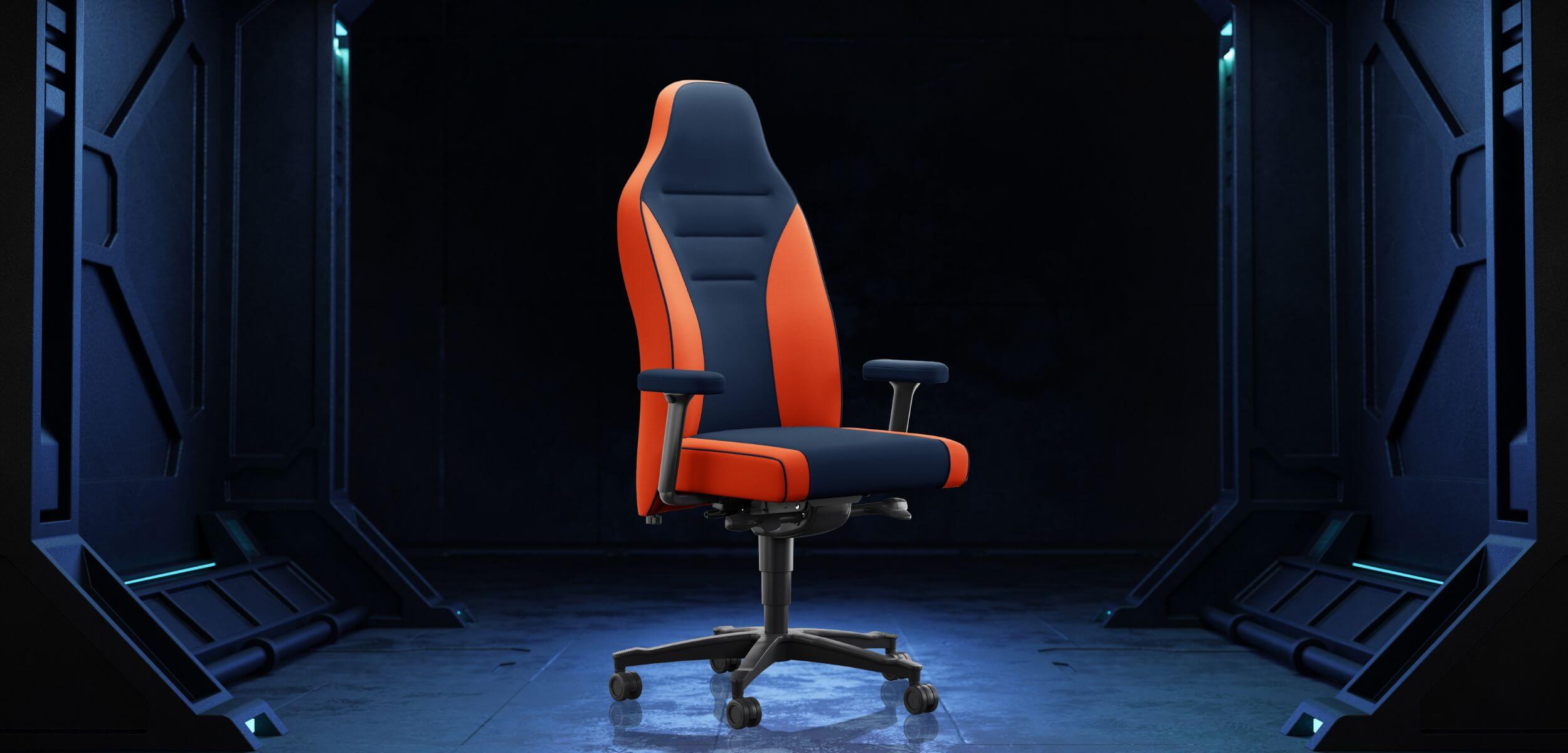 gaming stuhl orange blau 